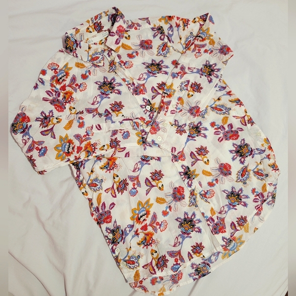 SFERA colourful floral patterned cotton button down shirt - Picture 2 of 9